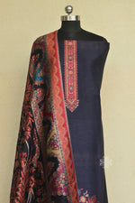 Navy Blue Kani Silk Suit