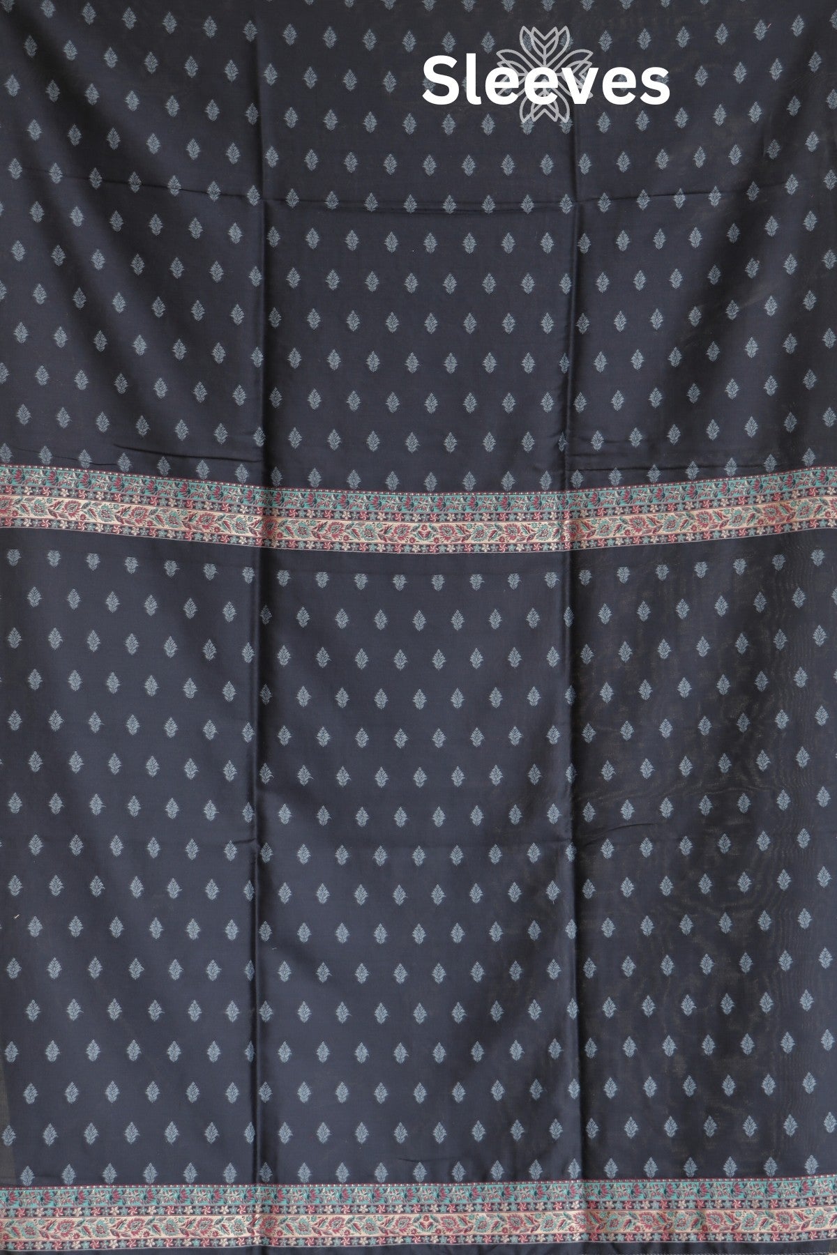 Midnight Blue Kani Silk Suit with Zari Dupatta