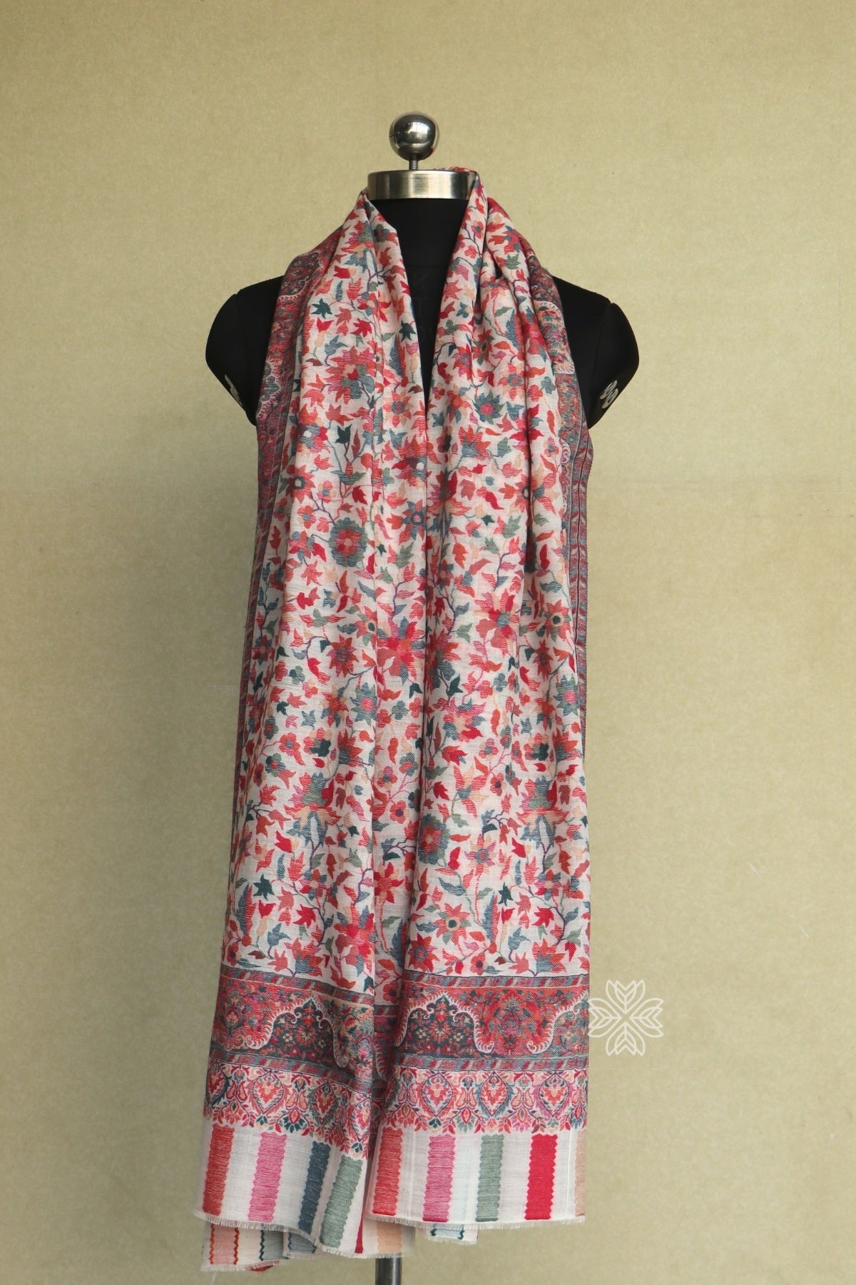 Off White Kani Fine Wool Shawl