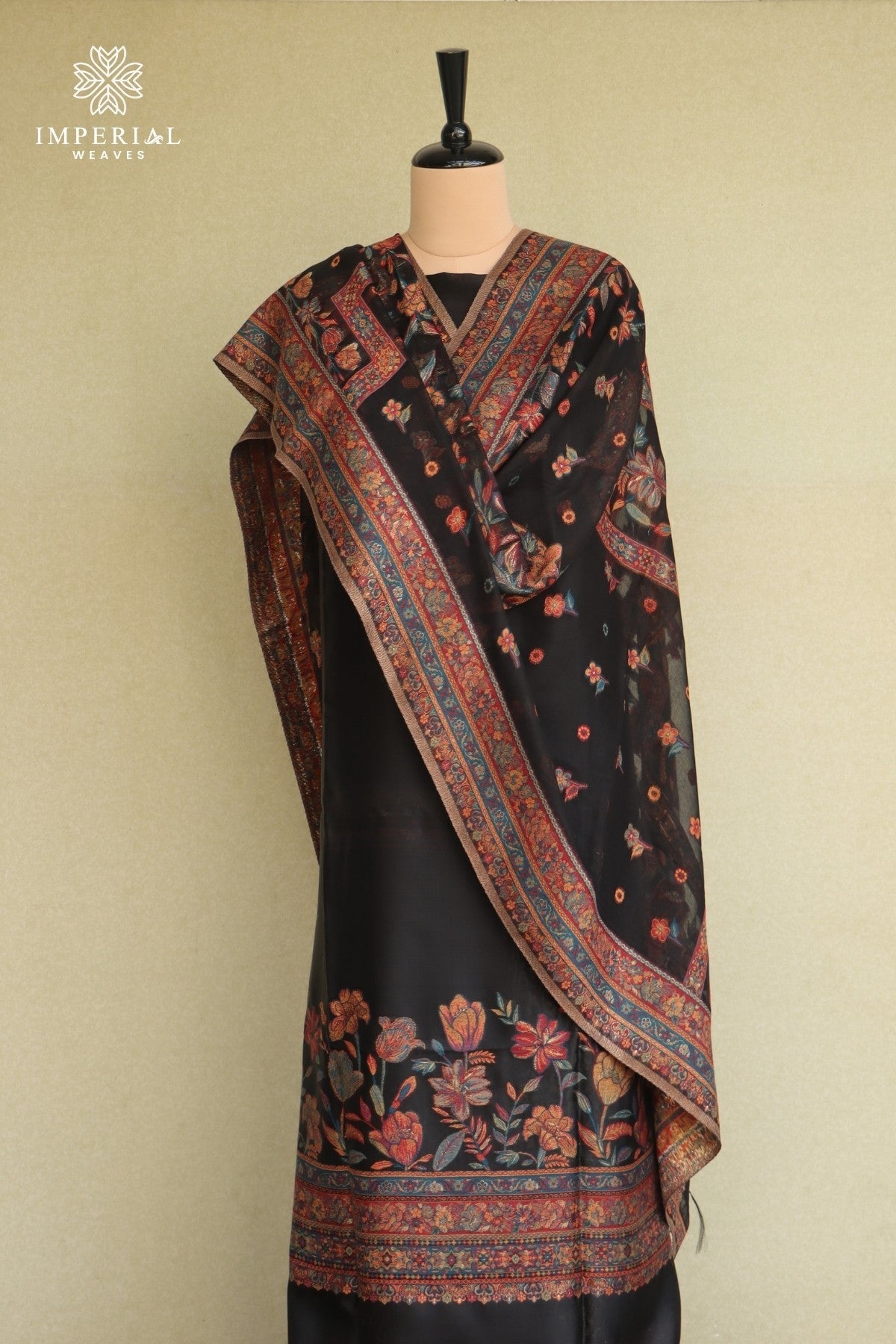 Black Kani Silk Suit