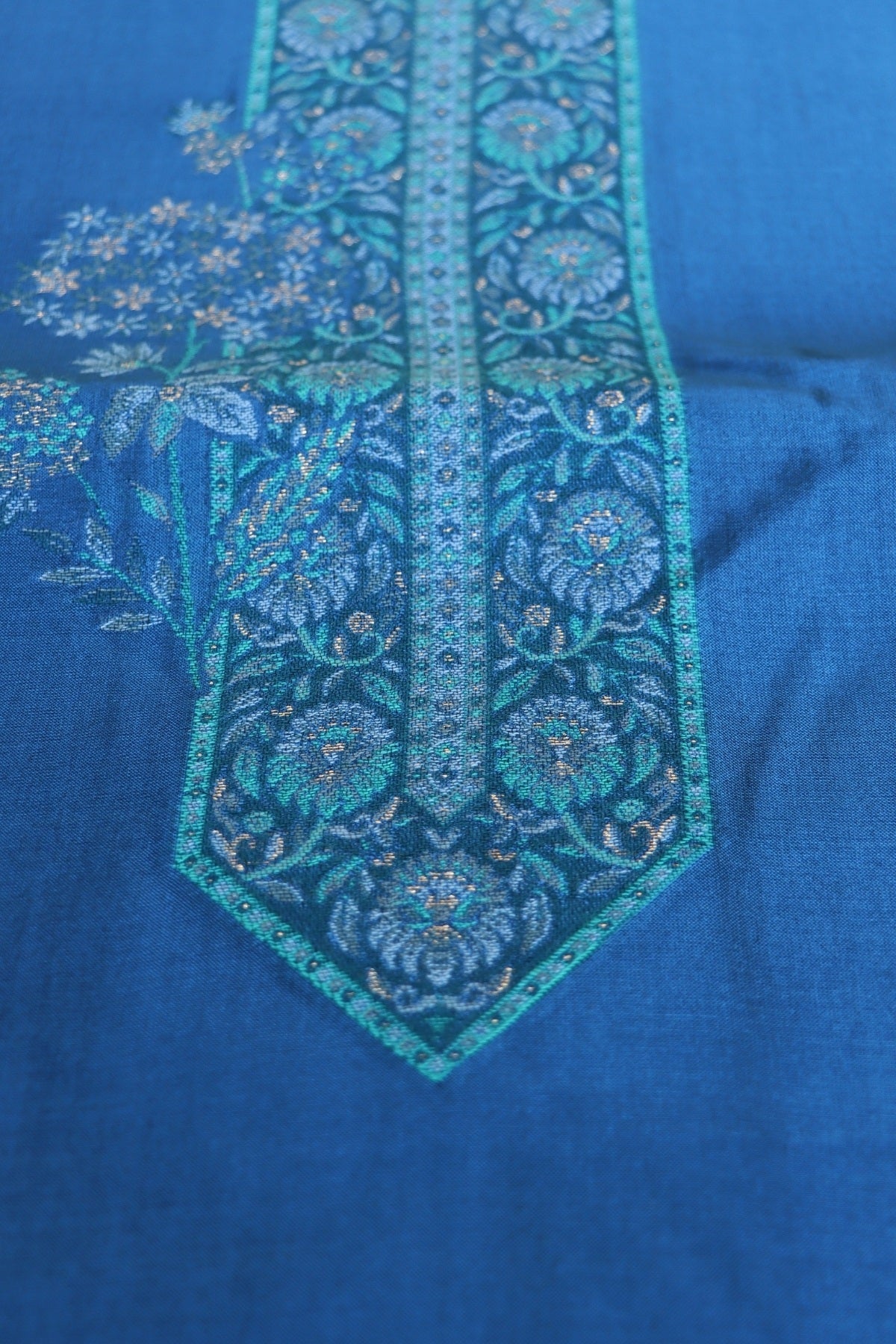 Blue Kani Silk Suit