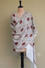 Off White Sozni Jaal Fine Wool Shawl