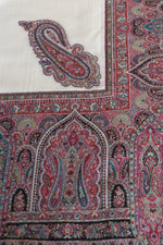 Off White Men Fine Wool Jamawar Border Shawl