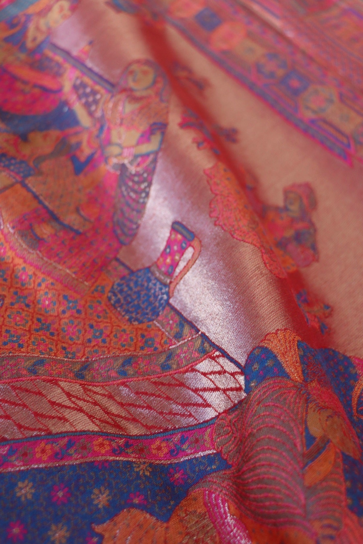 Moonlight darbar silk shawl