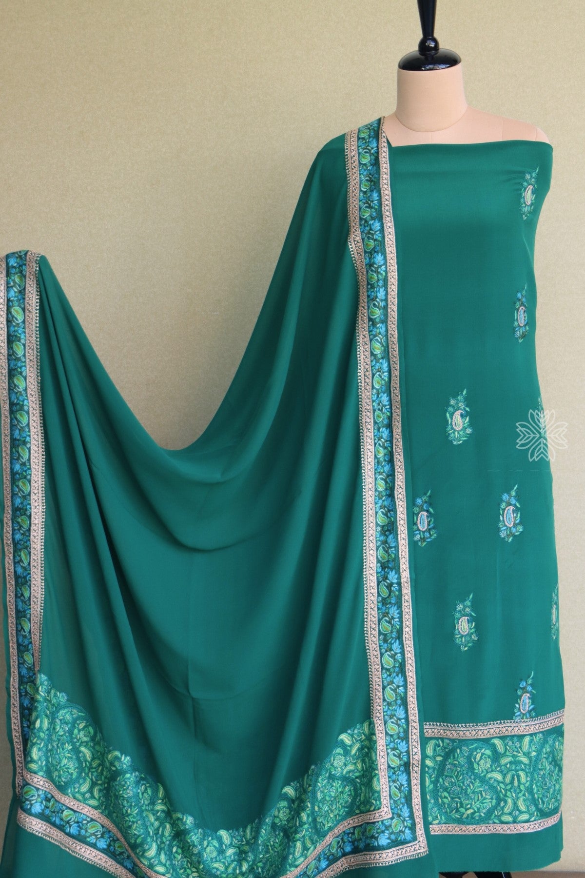 Kashmiri Sozni Hand Work Suit
