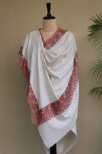 Off White Paper-machie’ Pashmina Shawl