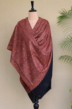 Black Sozni Jamawar Pashmina Shawl