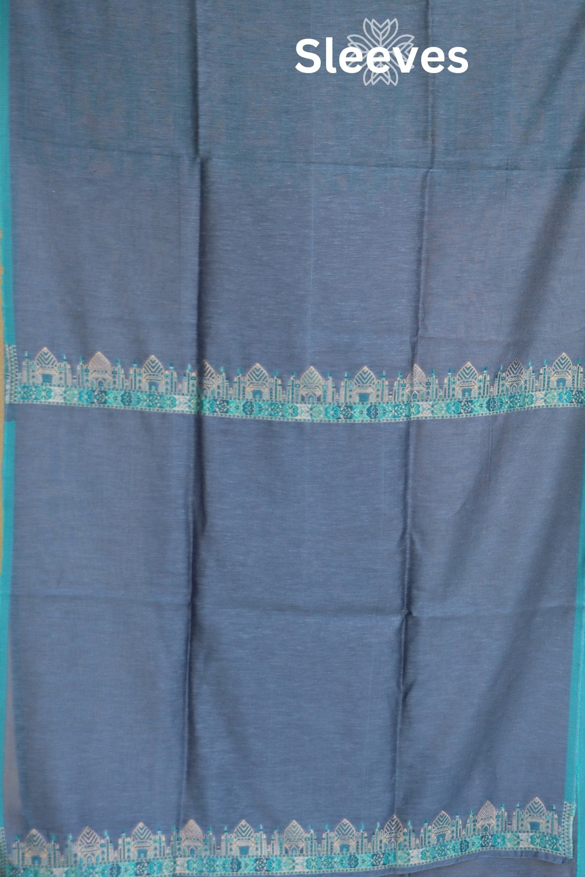 Grey Kani Silk Linen Suit With Darbar Dupatta