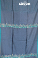 Grey Kani Silk Linen Suit With Darbar Dupatta