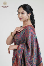 Blue Kani Jamawar Silk Saree