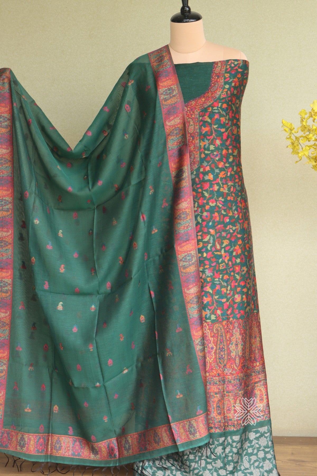 Kashmiri Kani Silk Suit