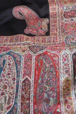 Black Men Fine Wool Jamawar Border Shawl