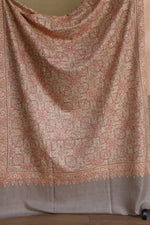 Beige Sozni Jamawar Pashmina Shawl