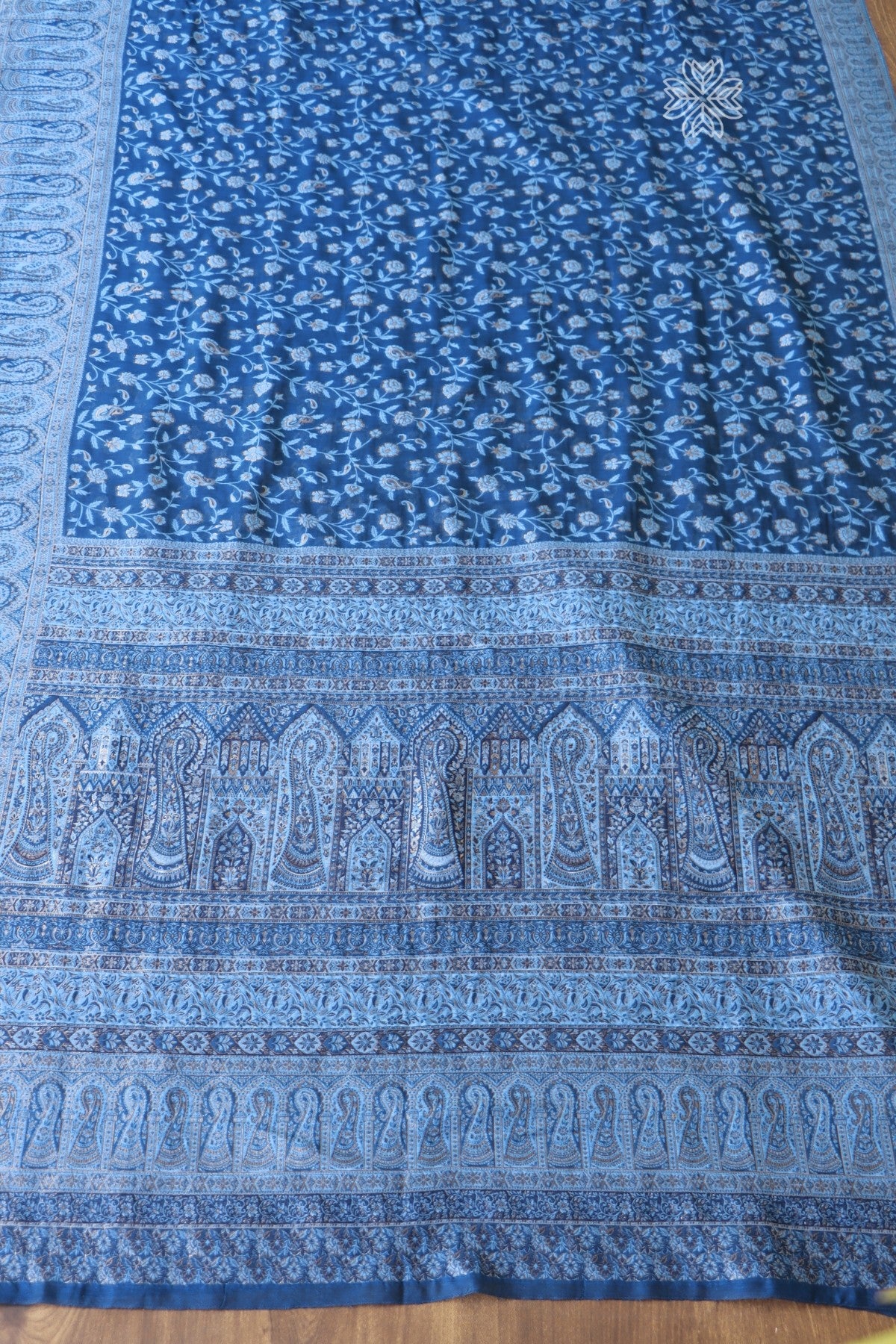 Blue Kani Chanderi Silk Saree