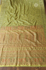 Mehandi Green Kani Chanderi Silk Saree