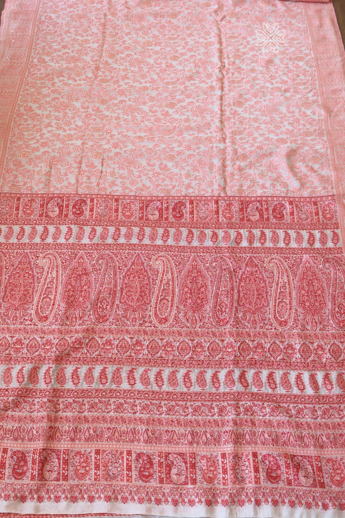 Peach Kani Chanderi Silk Saree