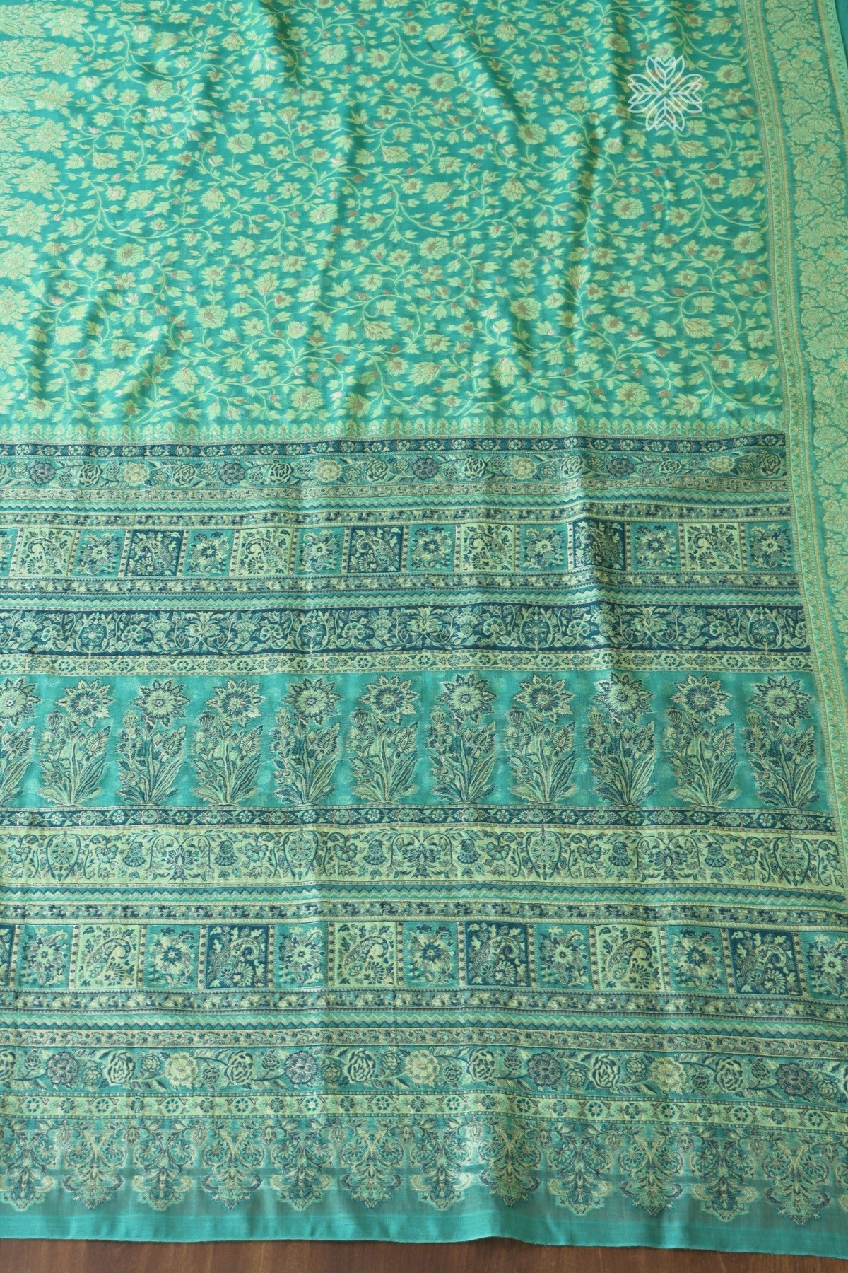 Green Kani Chanderi Silk Saree