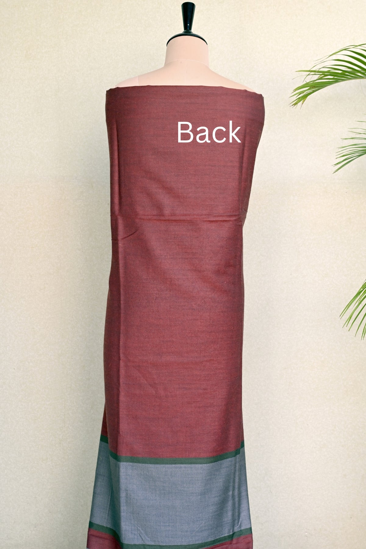 Maroon Fine Wool Zari Embroidered Unstitched Suit