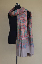 Natural Coloured Sozni Pashmina Shawl