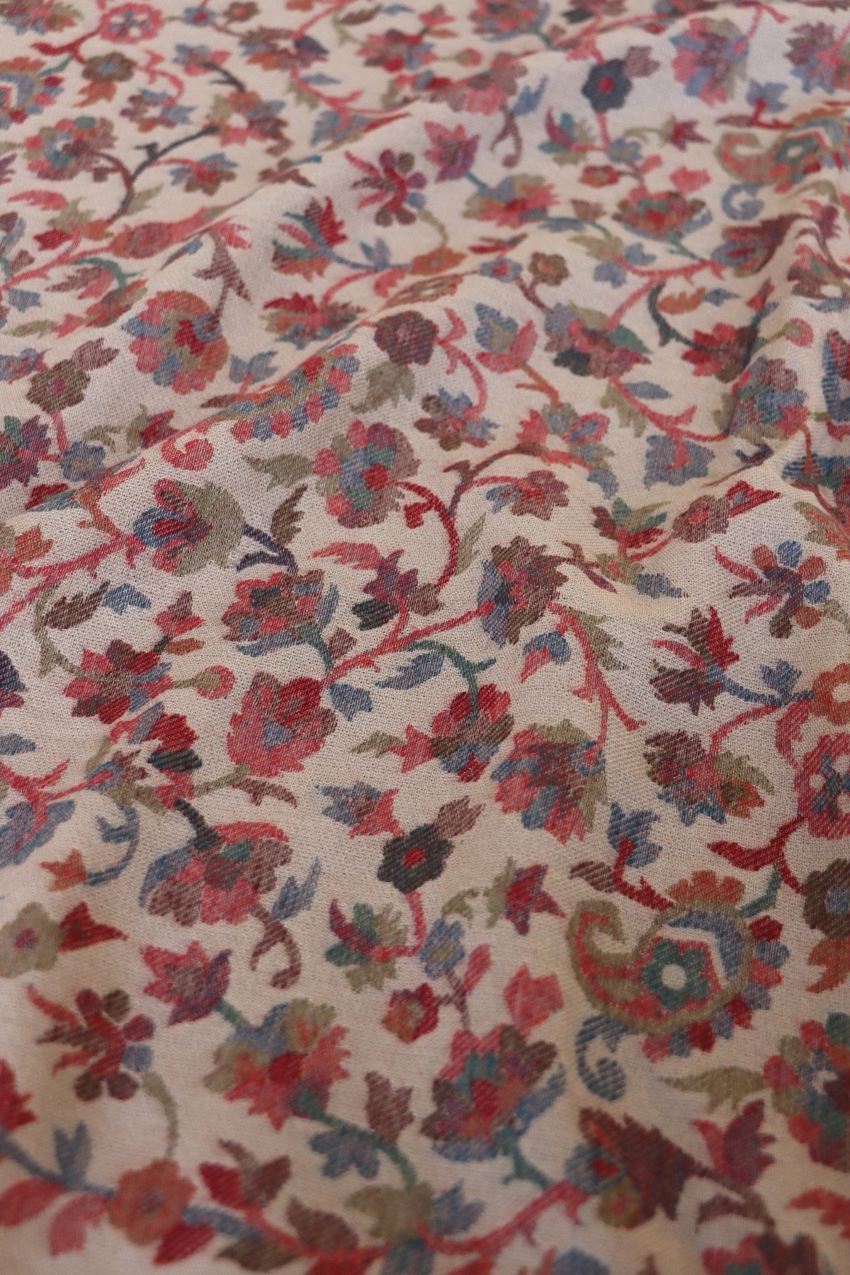 Beige Kani Men Fine Wool Shawl