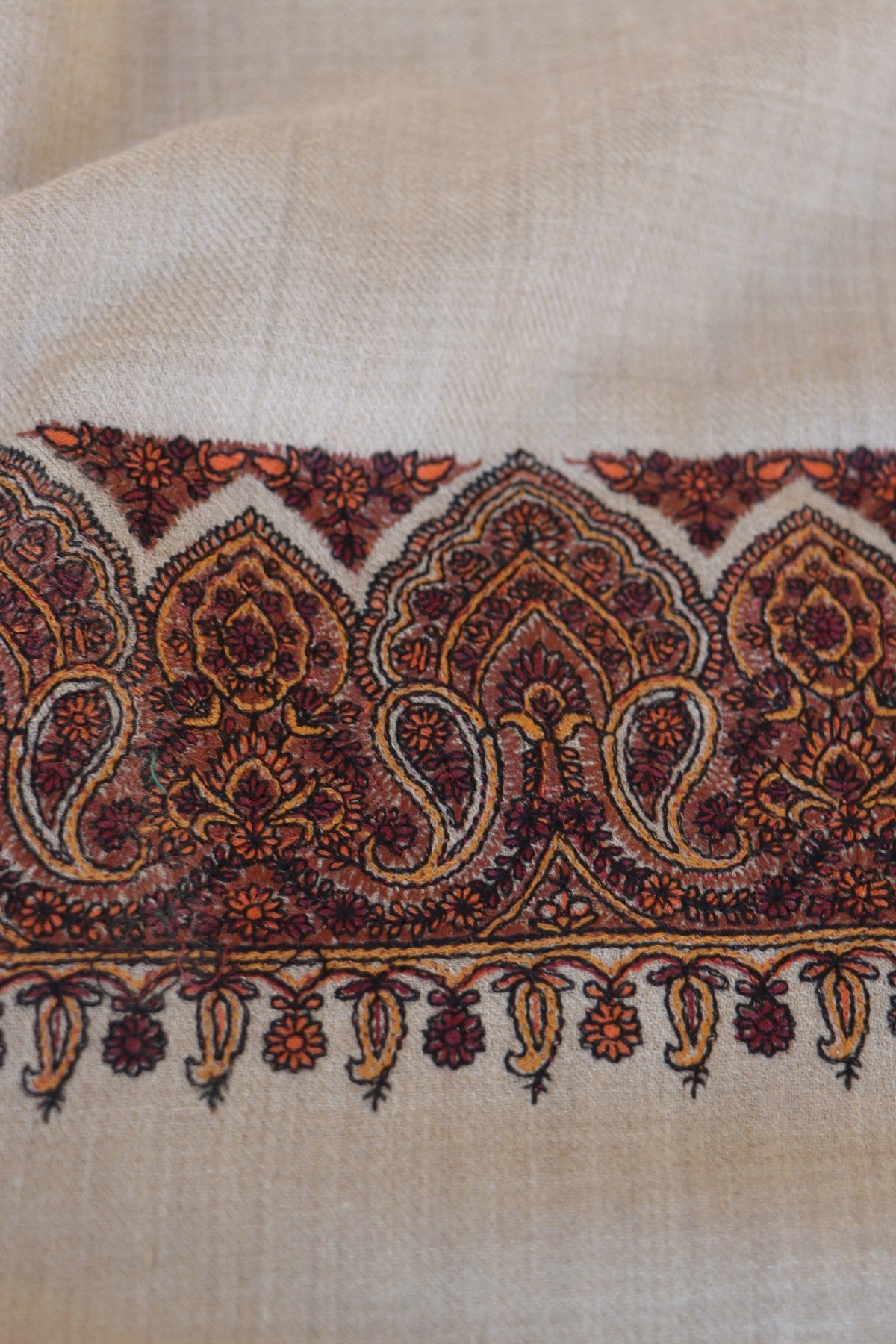 Mens Kashmiri Sozni Embroidered Shawl