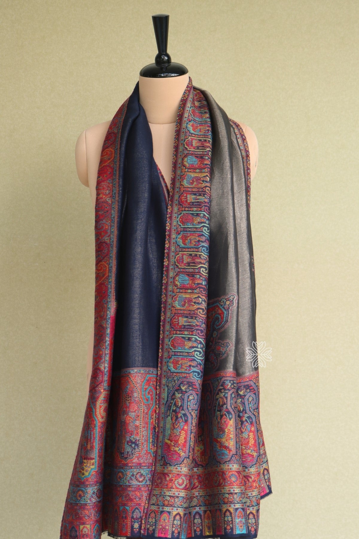 Antique Zari Kani Fine Wool Shawl