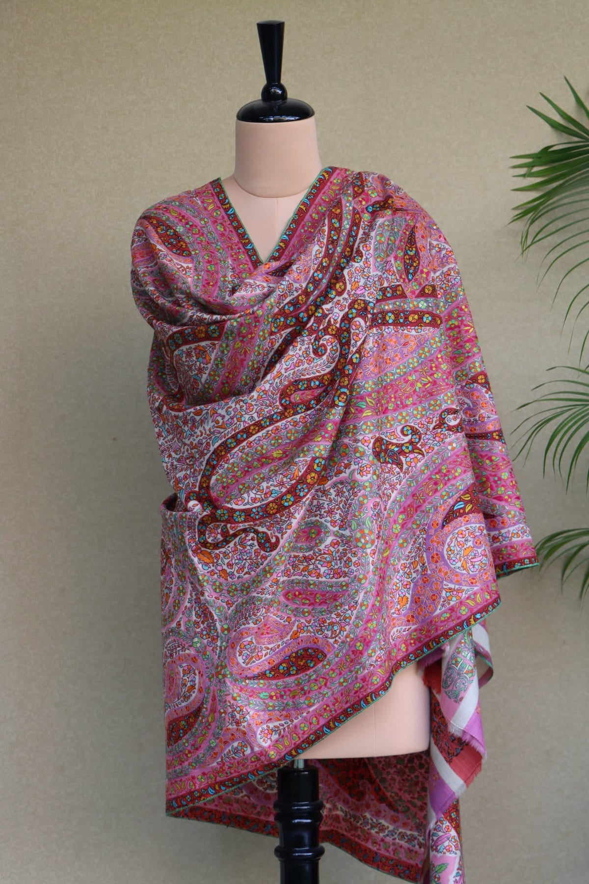 Multicoloured Kalamkari Pashmina Shawl