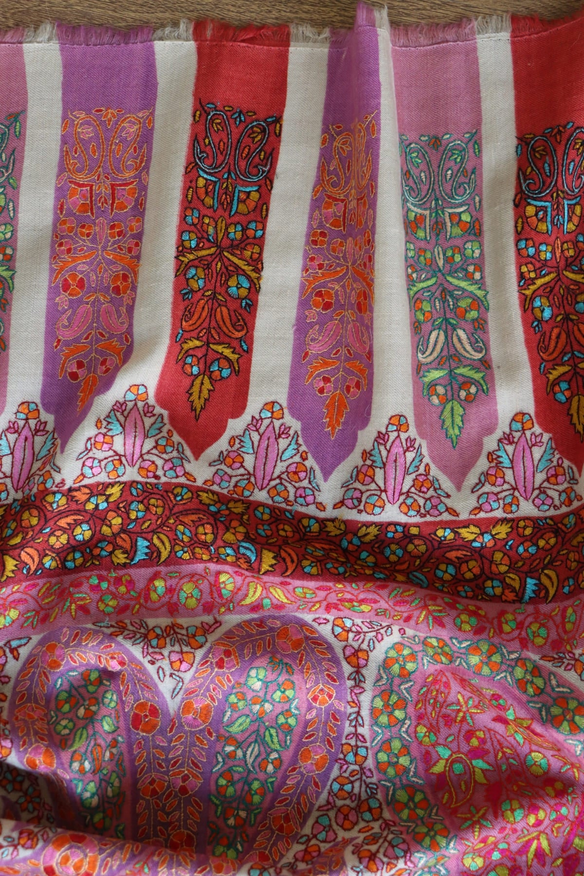 Multicoloured Kalamkari Pashmina Shawl