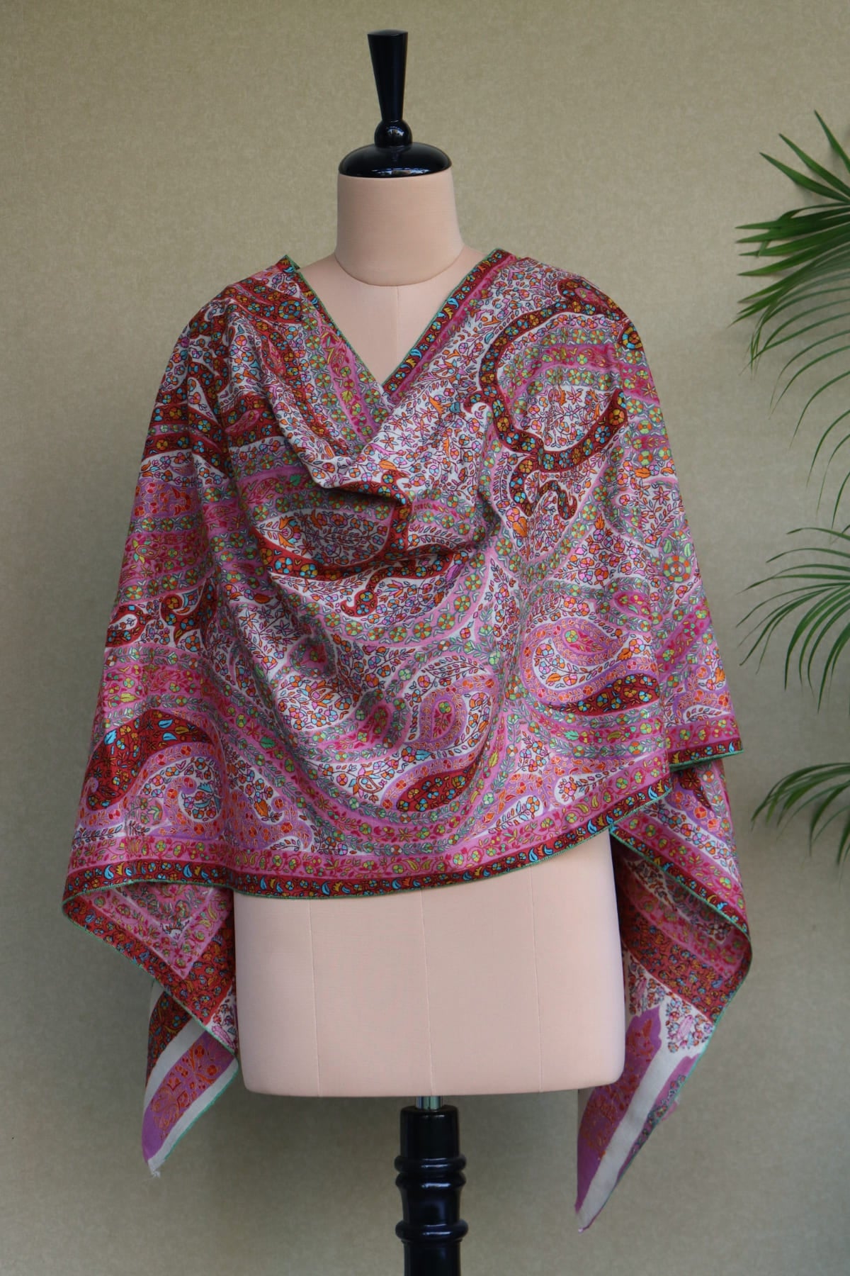 Multicoloured Kalamkari Pashmina Shawl