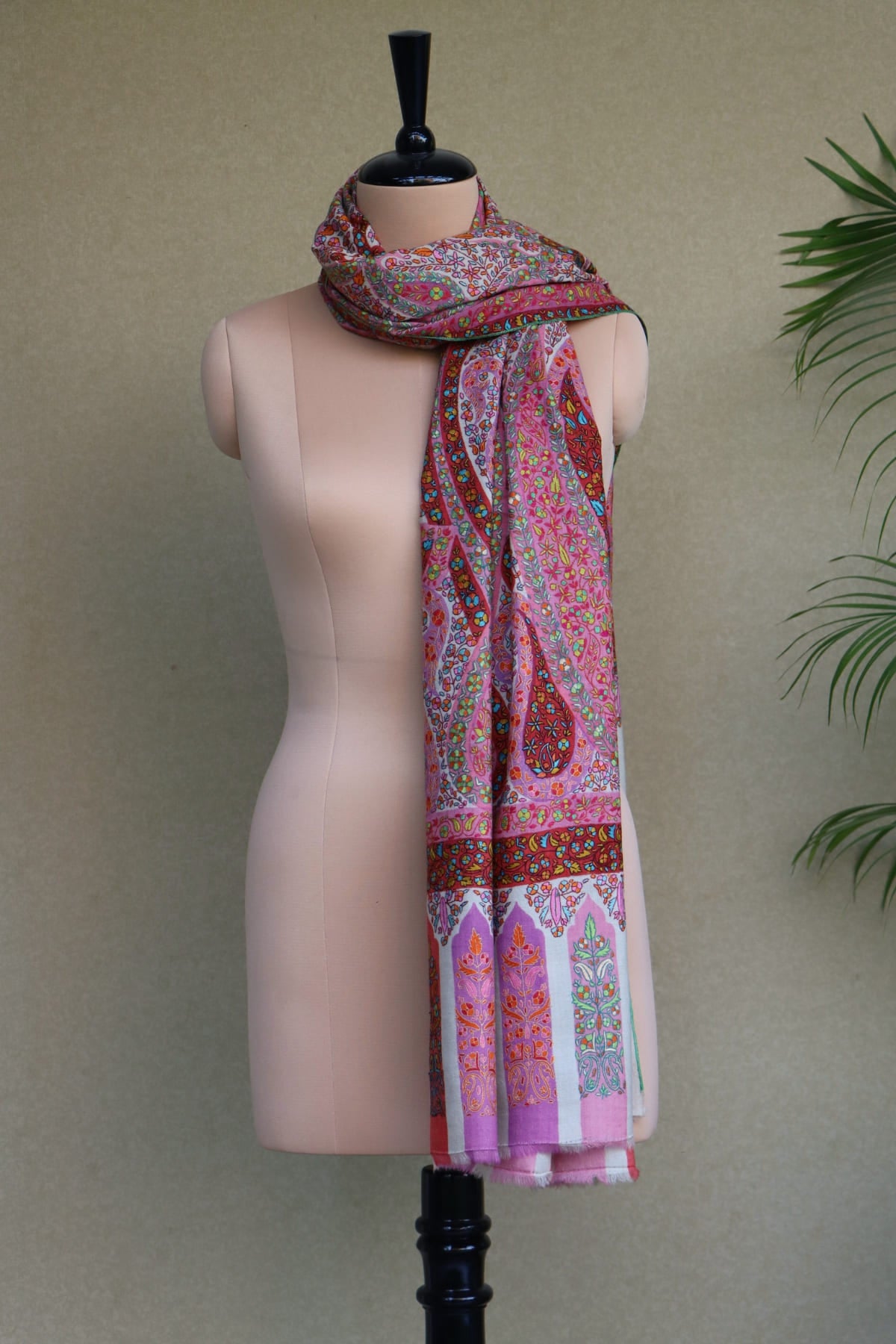 Multicoloured Kalamkari Pashmina Shawl