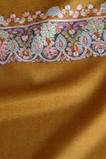 Mustard Yellow Sozni Pashmina Shawl