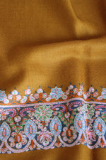Mustard Yellow Sozni Pashmina Shawl