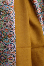 Mustard Yellow Sozni Pashmina Shawl