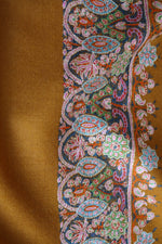 Mustard Yellow Sozni Pashmina Shawl