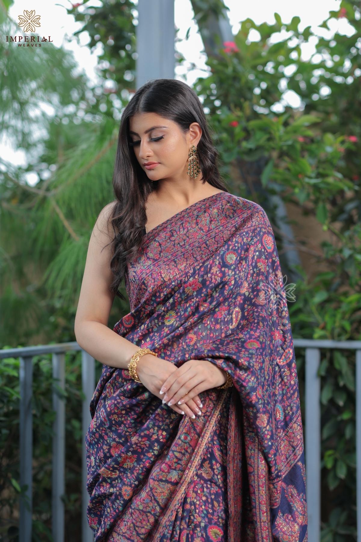 Pashmina Saree Online At Best Price- Imperial Weaves