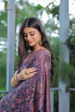 Navy Blue Kani Silk Saree