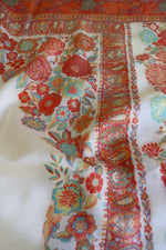 Off White Kani Floral Pallu Silk Saree