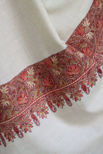 Off White Paper-machie’ Pashmina Shawl