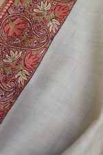 Off White Paper-machie’ Pashmina Shawl