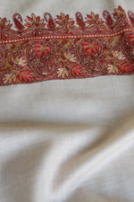 Off White Paper-machie’ Pashmina Shawl