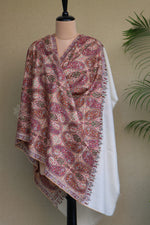 Off White Paper-machie’ Pashmina Shawl