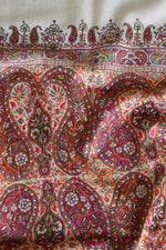 Off White Paper-machie’ Pashmina Shawl