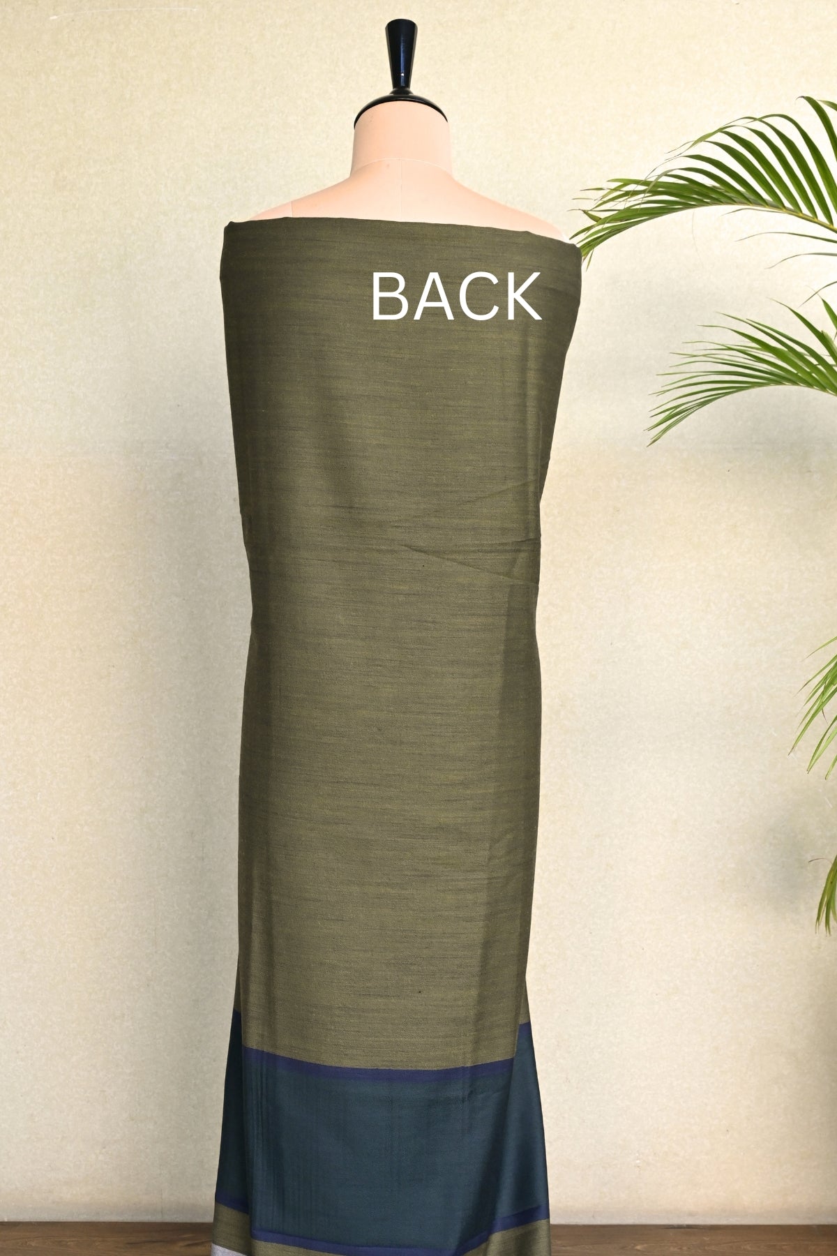 Olive Green Fine Wool Embroidered Unstitched Suit