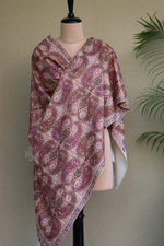 Off White Paper-machie’ Pashmina Shawl