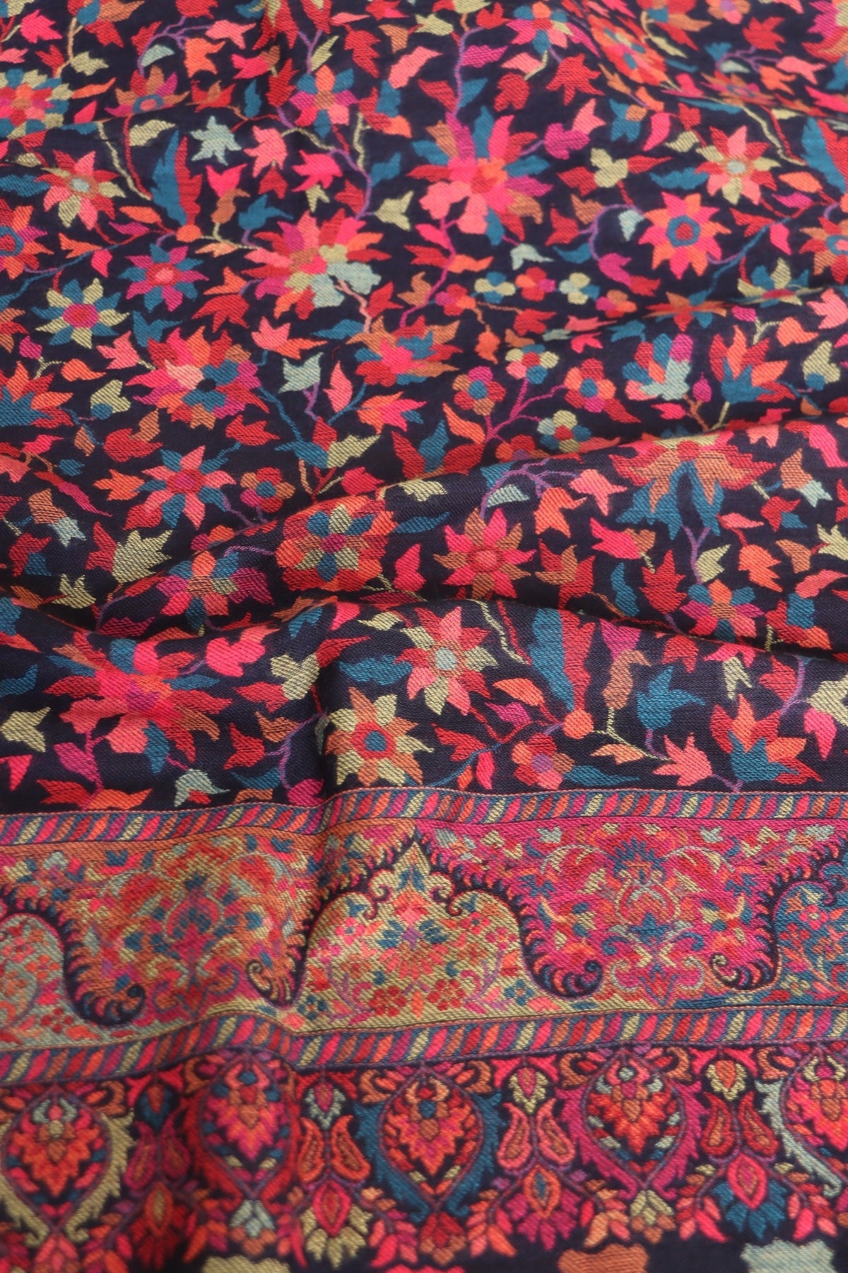 Black Kani Fine Wool Shawl