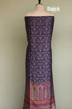 Purple Kani Silk Linen Suit with Zari