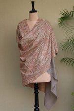 Beige Sozni Jamawar Pashmina Shawl