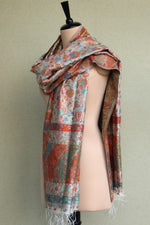 Off White Floral Kani Silk Dupatta