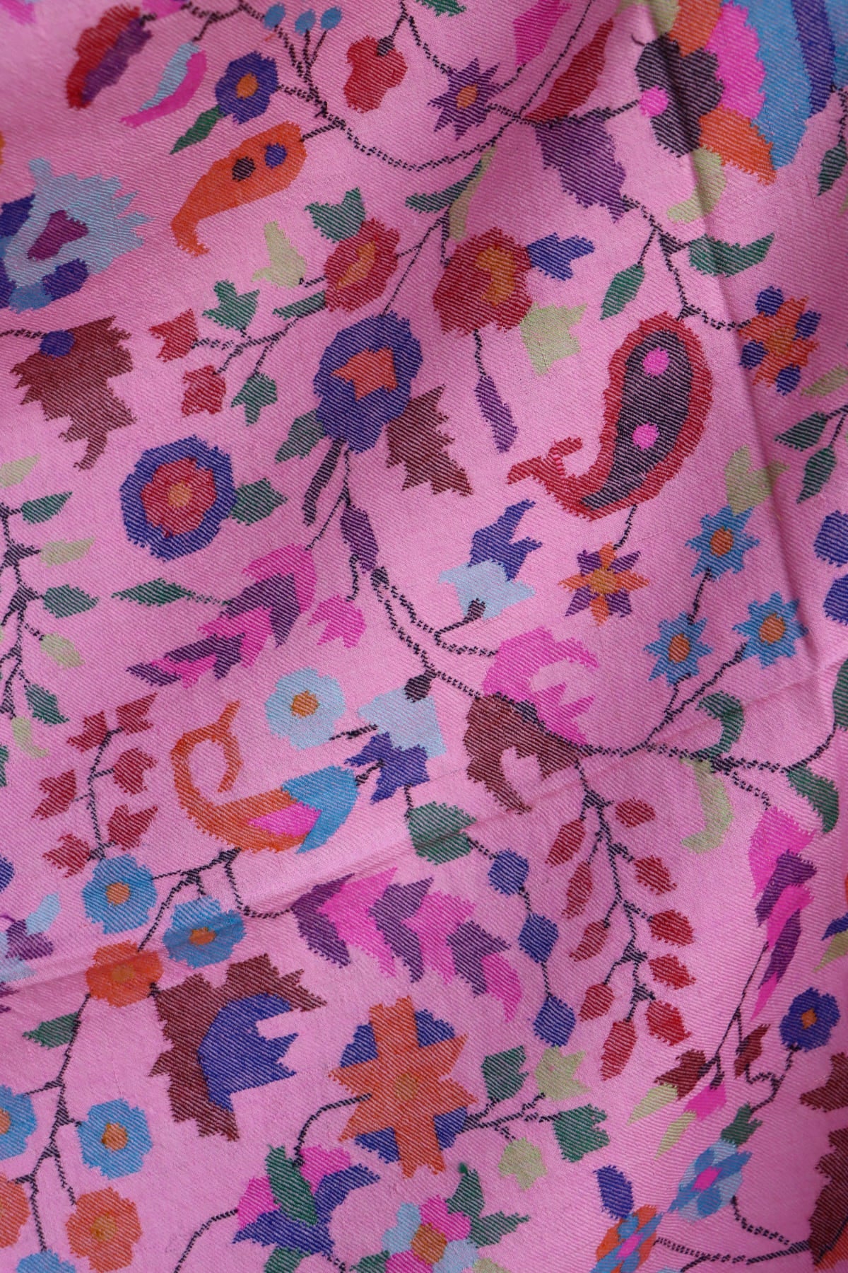 Pink All over Kani Pashmina Shawl