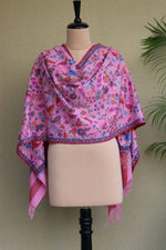Pink All over Kani Pashmina Shawl